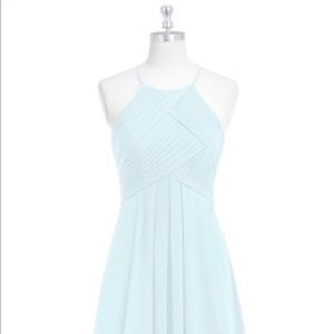 Azazie Ginger (Mist) bridesmaid dress